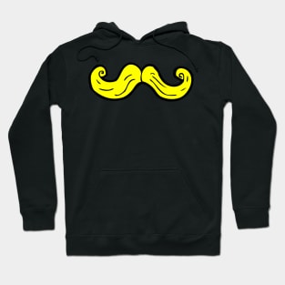 Yellow Curly Mustache Hoodie